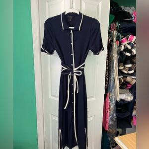 J.Crew Short-Sleeve Belted Dress
